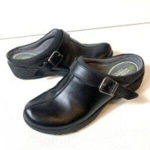 DANSKO SLIP-RESIST Clog Black Slip Ons Open-Back Work Nurses Comfort Shoes sz 39